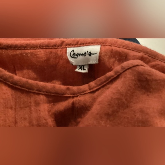 Cosmo'swomen's rust coloured cotton top/tunic Xl - Picture 11 of 12